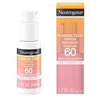 Neutrogena Invisible Defense Face Serum, SPF 60, Fragrance Free 1.7 fl. oz | Broad Spectrum Sunscreen, Hydrating Serum, Water-Resistant, Contains Antioxidants
