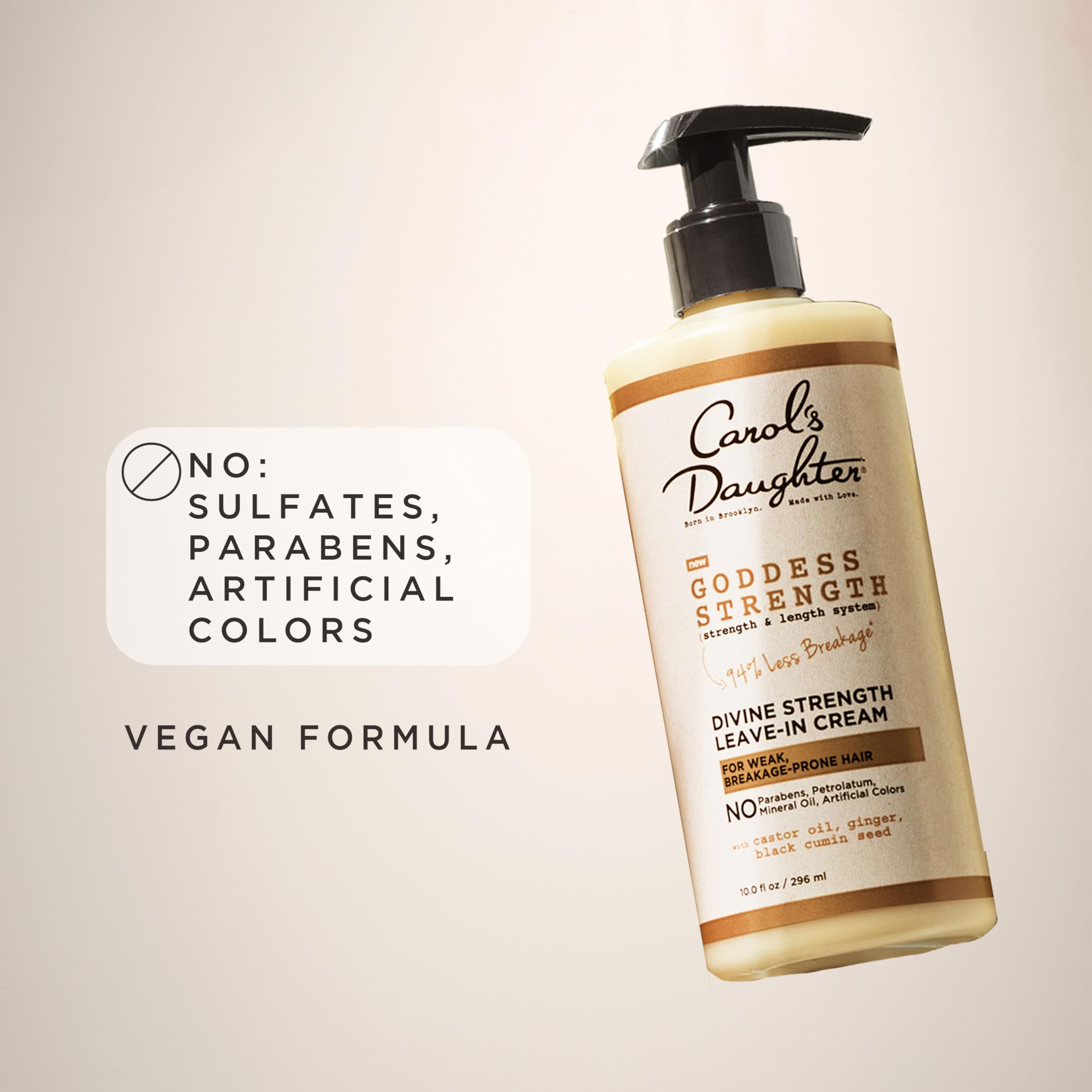 Carol's Daughter Goddess Strength Leave In Conditioner Cream, 10 Fl Oz - Strengthening and Moisturizing for Wavy, Curly Hair
