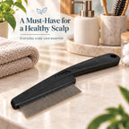 Yumflan 1.0mm Fine Tooth Stainless Steel Dandruff Comb