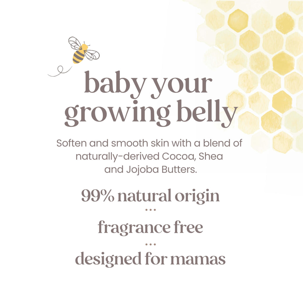 Burt's Bees Mama Belly Butter, 6.5 oz. | Stretch Mark Cream for Pregnancy Massages Body and Reduces Scar Appearance, Shea Butter & Vitamin E Rich Formula