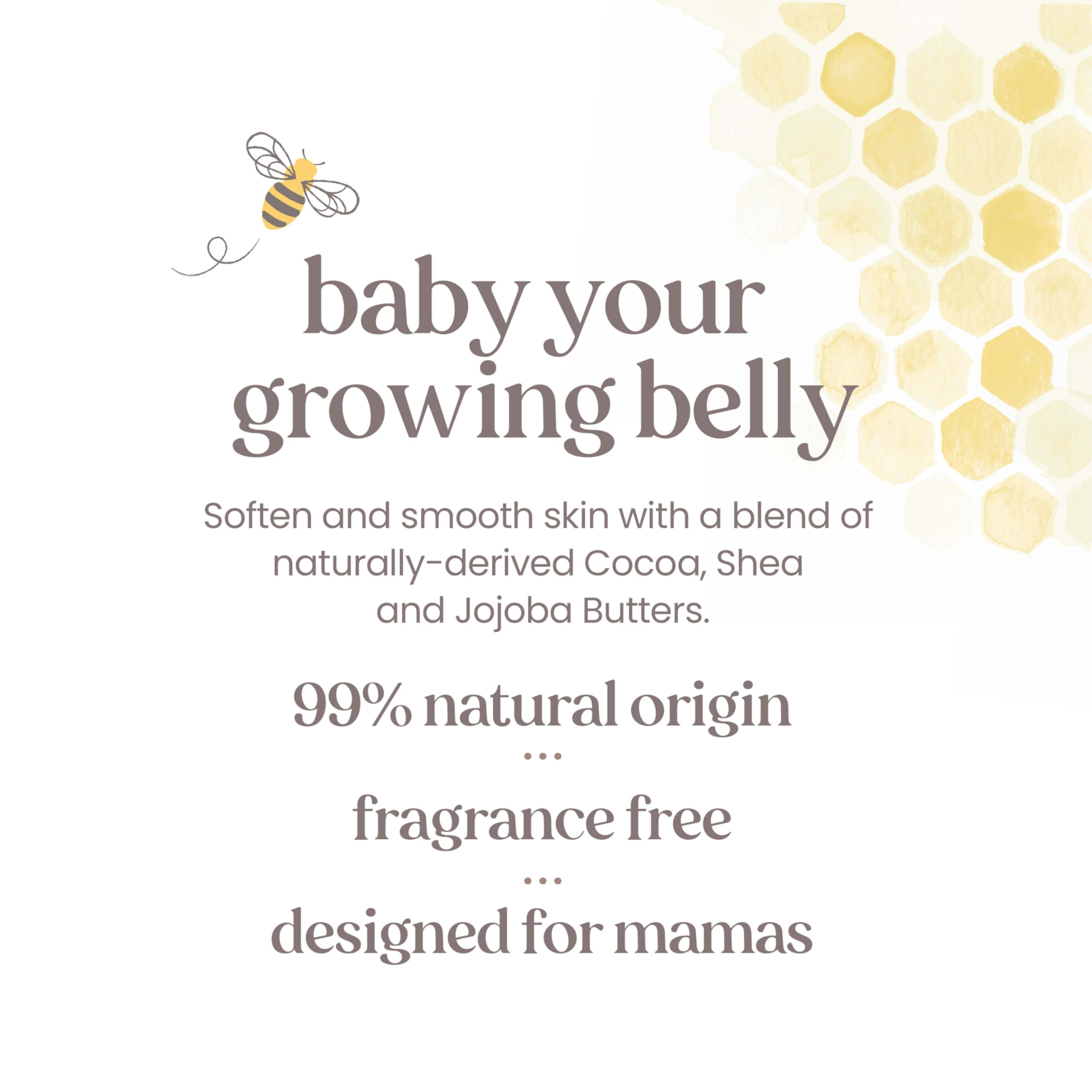 Burt's Bees Mama Belly Butter, 6.5 oz. | Stretch Mark Cream for Pregnancy Massages Body and Reduces Scar Appearance, Shea Butter & Vitamin E Rich Formula