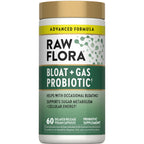 Raw Flora Bloat and Gas Probiotic for Women & Men | 60 Capsules