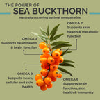 SeabuckWonders Organic Sea Buckthorn Oil Omega-7 Complete, 30 Softgels | 15 Day Supply, with Omega 3, 6 & 9, Supports Hair, Skin & Nails, 100% Pure with Zero Filler Oil