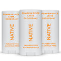Buy now Native Deodorant Contains Naturally Derived Ingredients, 72 Hour Odor Control | Deodorant for Women and Men, Aluminum Free with Baking Soda, Coconut Oil and Shea Butter | Pumpkin Spice, 3-Pack at indiglob india