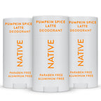 Buy now Native Deodorant Contains Naturally Derived Ingredients, 72 Hour Odor Control | Deodorant for Women and Men, Aluminum Free with Baking Soda, Coconut Oil and Shea Butter | Pumpkin Spice, 3-Pack at indiglob india