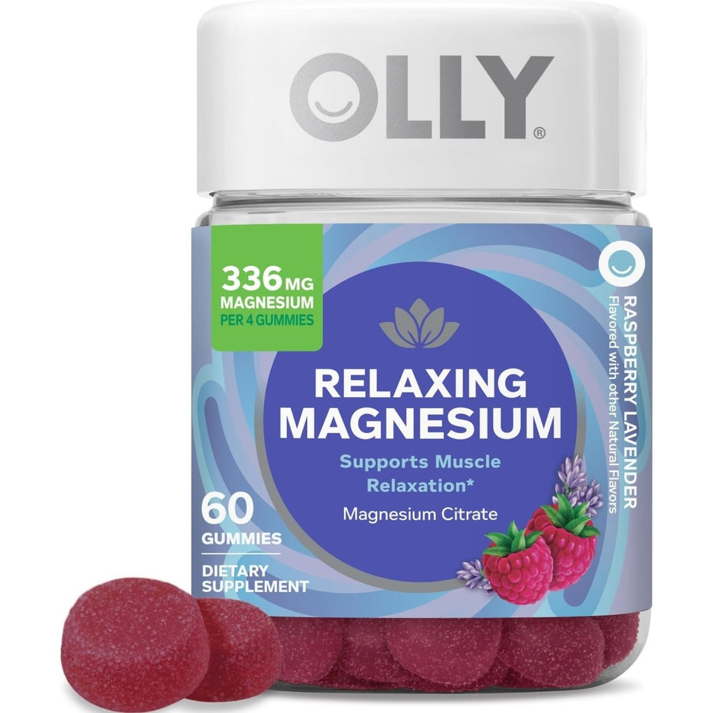OLLY Relaxing Magnesium Gummies, Supports Muscle Relaxation* - 60 Count