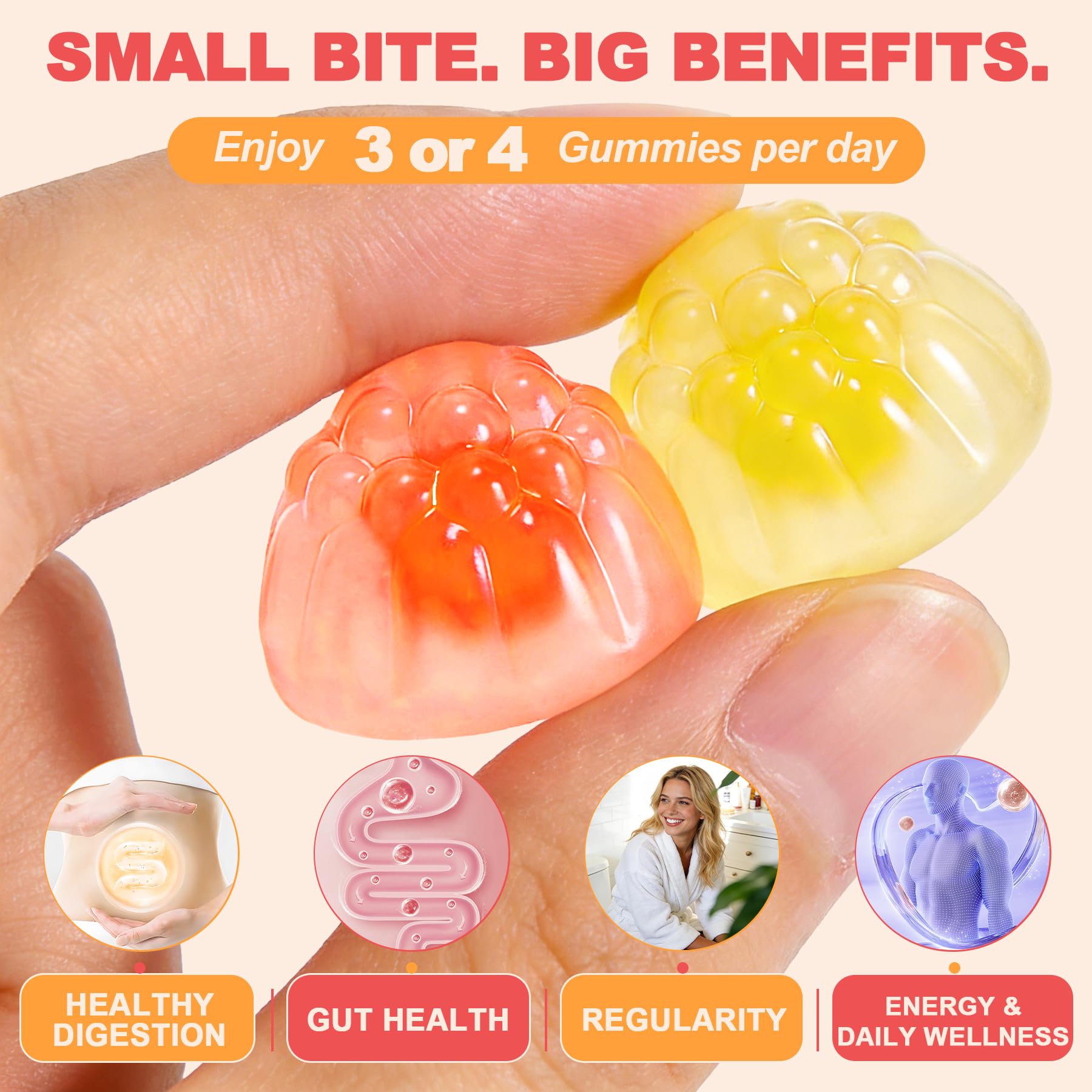 10g Fiber Gummies for Adults & Women Sugar Free High Fiber Supplement | with Probiotics, Organic Super Greens & Digestive Enzymes, Supports Gut Health, Energy & Regularity, Vegan, 120 Count