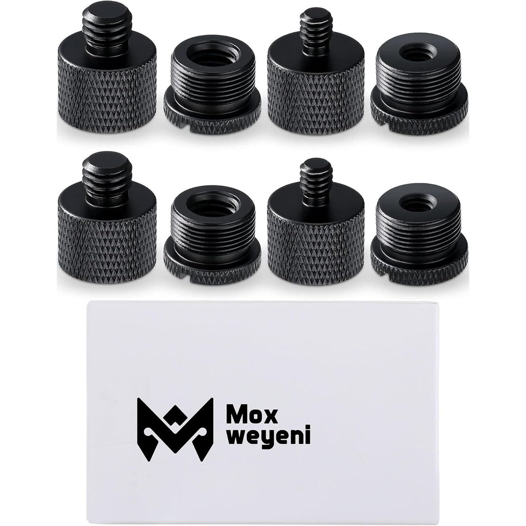 Buy now 8 Pieces Mic Stand Adapter 5/8 Female to 3/8 Male and 3/8 Female to 5/8 Male, 5/8 Female to 1/4 Male and 1/4 Female to 5/8 Male Screw Thread Adapter Mic Thread Adapter Set for Microphone (Black) at indiglob india