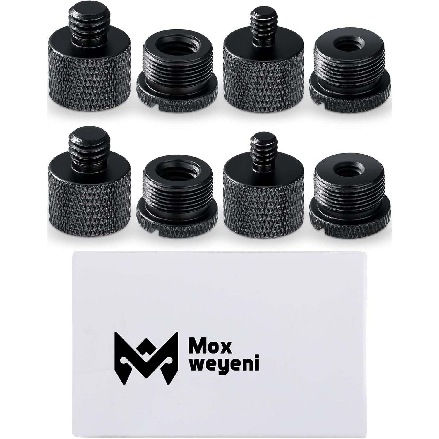 Buy now 8 Pieces Mic Stand Adapter 5/8 Female to 3/8 Male and 3/8 Female to 5/8 Male, 5/8 Female to 1/4 Male and 1/4 Female to 5/8 Male Screw Thread Adapter Mic Thread Adapter Set for Microphone (Black) at indiglob india
