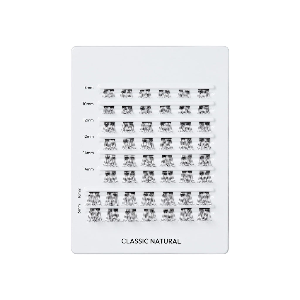 Falscara, False Eyelashes, Lash Clusters, 'Classic Natural', 8mm-16mm, Includes 50 Wisps, Contact Lens Friendly, Easy to Apply, Reusable Lash Clusters