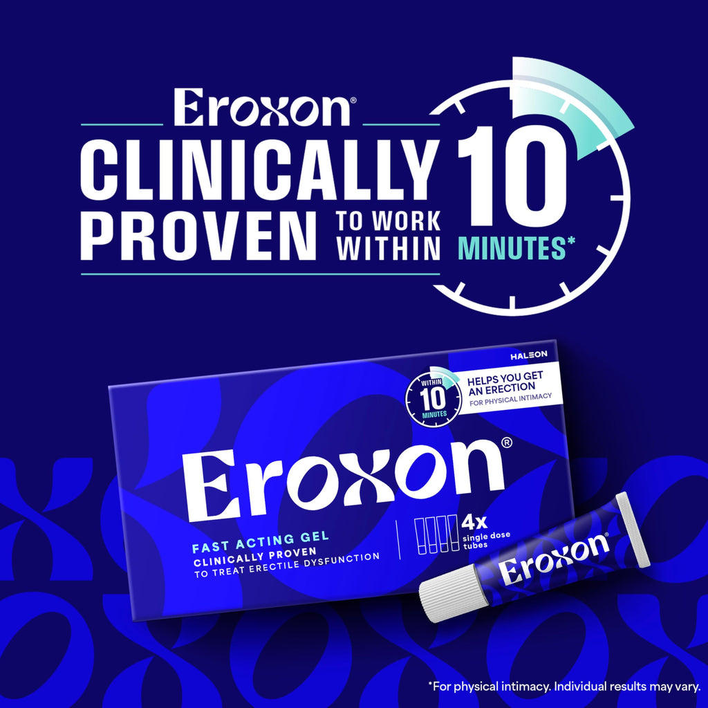 Eroxon Erectile Dysfunction Treatment Gel, 4 Single Use Tubes