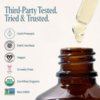 Cliganic Organic Argan Oil, 100% Pure - for Hair, Face & Skin | Cold Pressed Carrier Oil, 2 oz