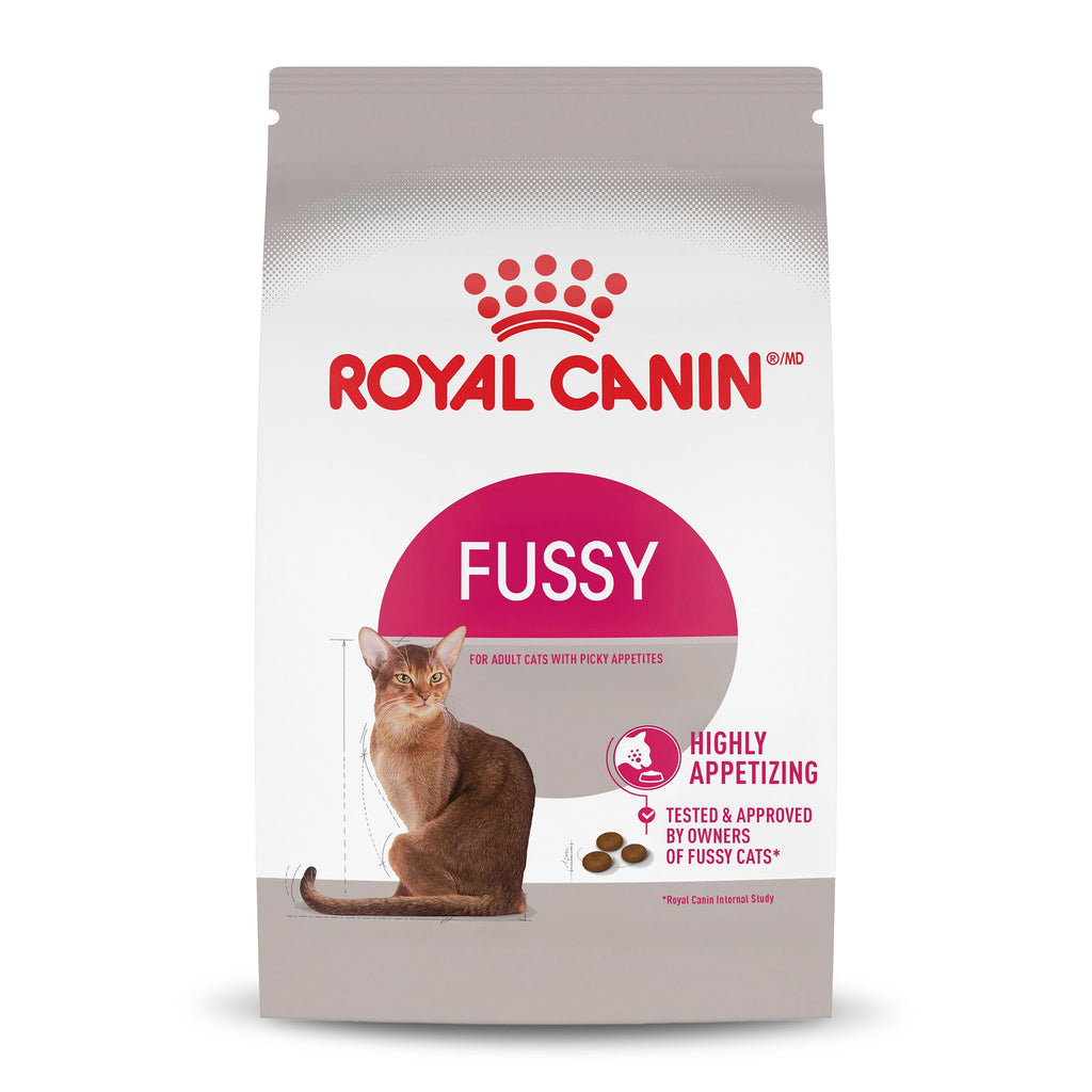 ROYAL CANIN Fussy Dry Cat Food for Adult Cats, Protein-Rich Kibbles for Picky Eaters, Poultry-Based, Supports Healthy Weight and Urinary Health, 7 lb Bag