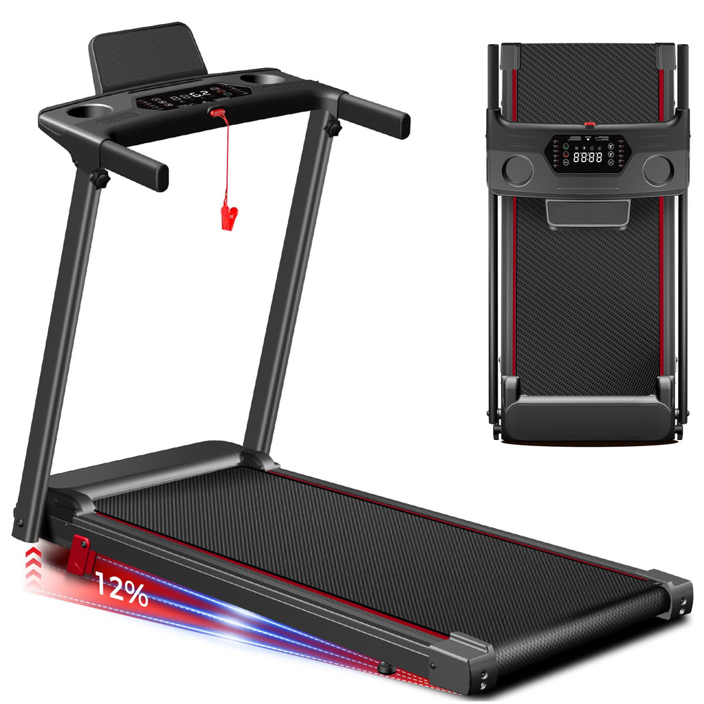 Treadmills for Home 3.0HP Foldable Treadmill with 12% Incline Small