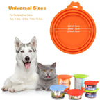 Yobbai 9 Pack Silicone Pet Food Can Lids, Universal Dog & Cat Food Covers, Fits 3 to 13.2 oz Cans, Airtight, BPA-Free, Dishwasher Safe, Reusable