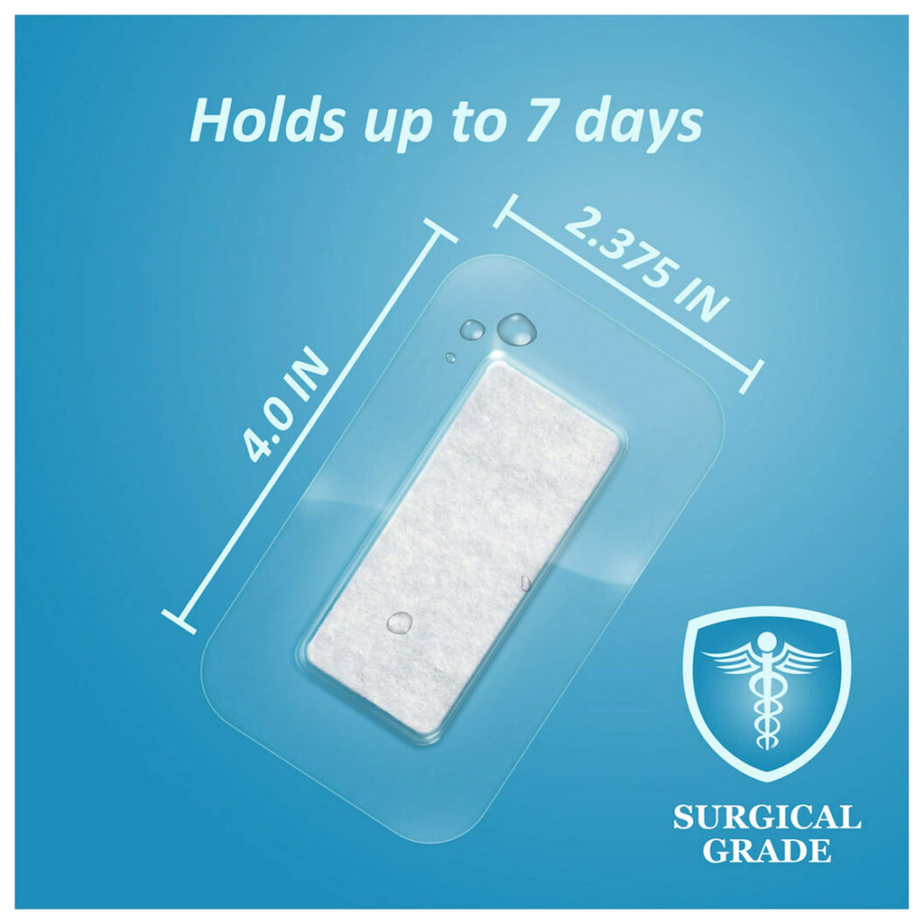 Nexcare Tegaderm + Pad Transparent Dressing, Clear Breathable Dressing Holds Fast for 7 Days, Waterproof for Safe Bathing - 5 Dressings