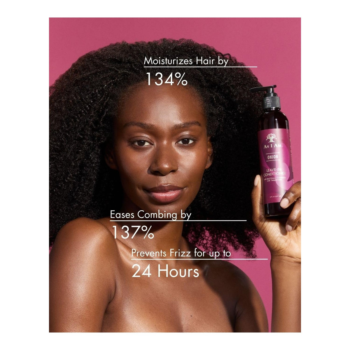 As I Am Onion Leave in Conditioner - 8 oz - with Red Onion, Ceramides & Isoquercetin - Helps Support Healthy Hair Growth