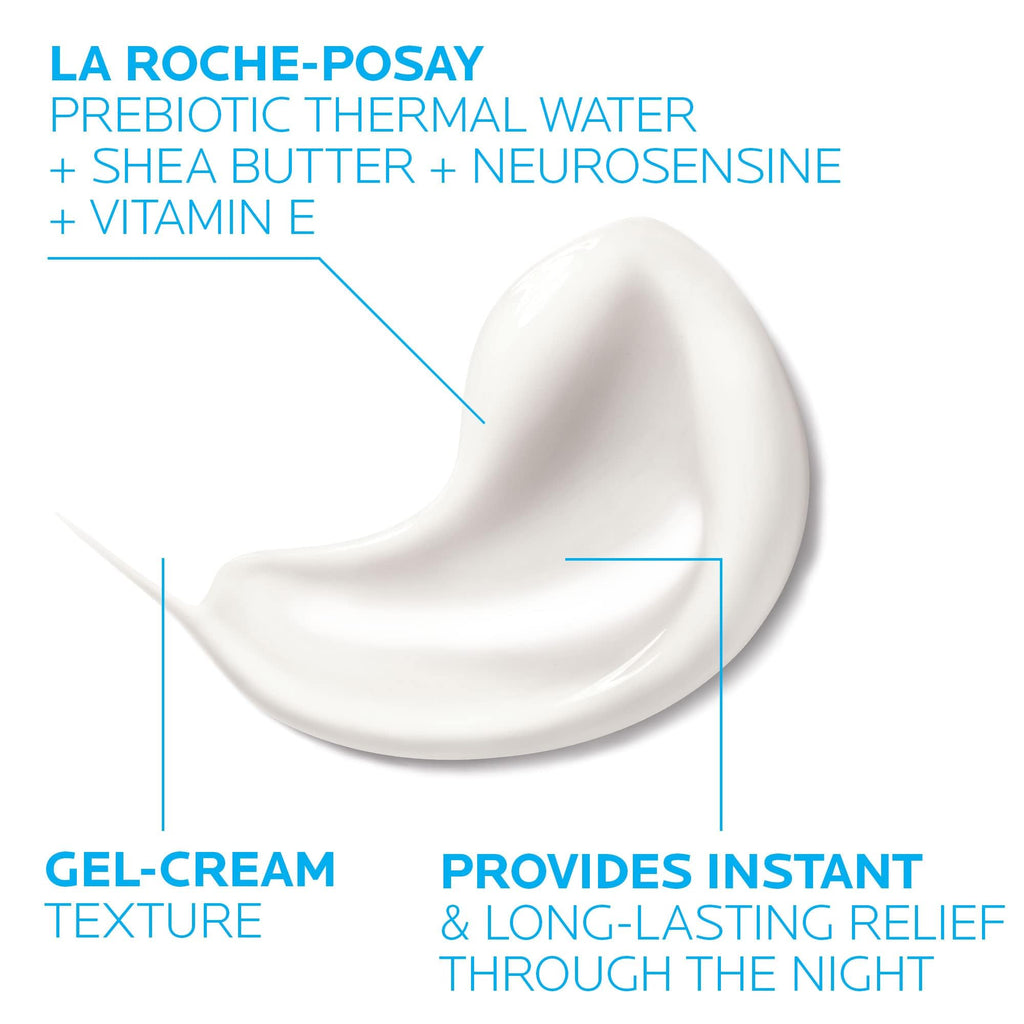 La Roche-Posay Toleriane Dermallergo Night Cream with Vitamin E 1.35oz | Intense soothing night moisturizer for sensitive skin, allergy tested. Formerly Toleriane Ultra Night.