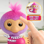 Buy now Fingerlings 2023 NEW Interactive Baby Monkey Reacts to Touch – 70+ Sounds & Reactions – Charli (Purple) at indiglob india