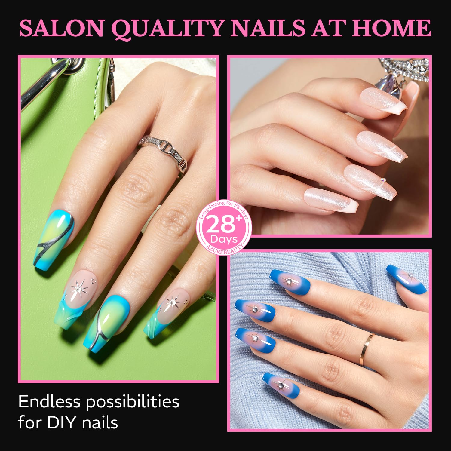 Shop 600pcs of medium almond soft gel nail tips for DIY nails at home. Available online, enjoy salon quality results!
