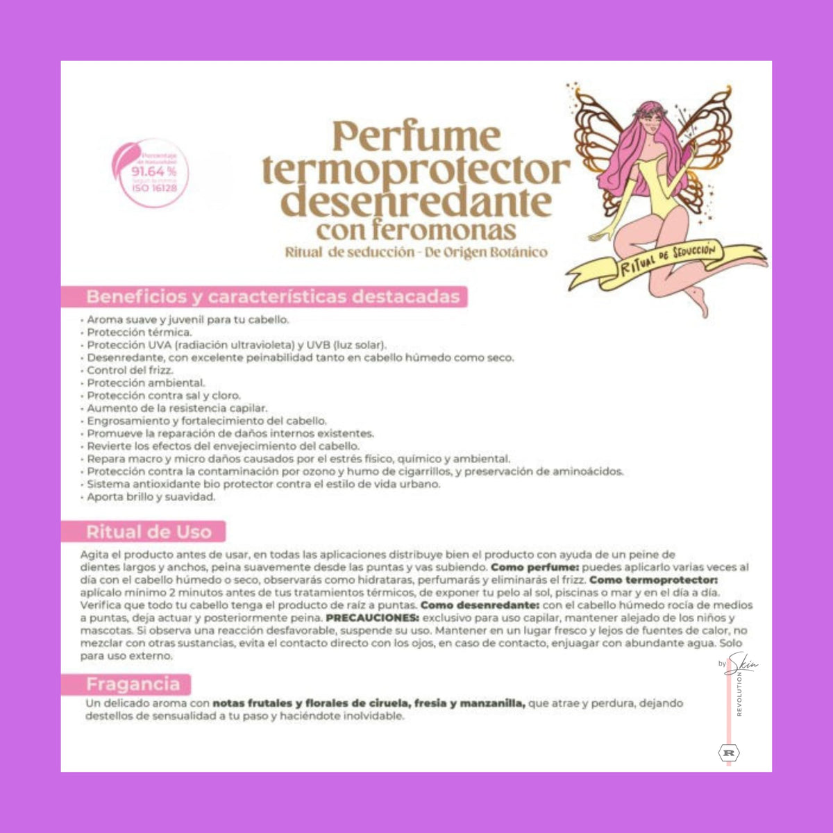 100% genuine Ritual Botánico Keratina Orgánica, fragrance and benefits for hair protection and rejuvenation.