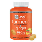 Qunol Turmeric + Black Pepper & Ginger Gummy 550mg Enhanced Absorption 90ct | Gluten Free Supplement that Supports Joint Health and a Healthy Inflammation Response, Delicious Pineapple Mango Flavor