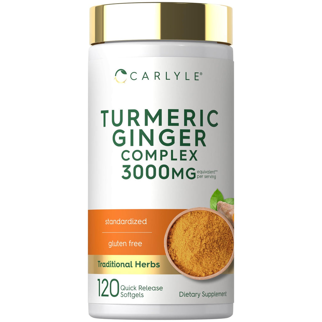 Carlyle Turmeric and Ginger Supplement | 120 Softgel Capsules