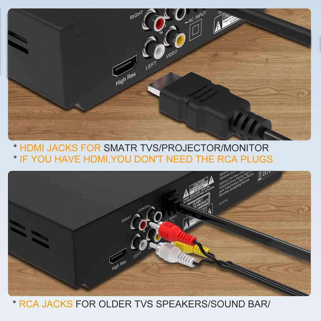 Buy now DVD Player, HDMI Region Free DVD Players for Smart TV, 1080P Upscaling, USB Input, HDMI/RCA Output Cable Included, Breakpoint Memory, Built-in PAL/NTSC, CD Players for Home at indiglob india