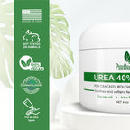 PurOrganica Urea 40% Foot Cream - Made in USA - Corn, Callus and Dead Skin Remover - Moisturizer & Rehydrater - For Thick, Cracked, Rough, Dead & Dry Skin - For Feet, Elbows and Hands - Pack of 2