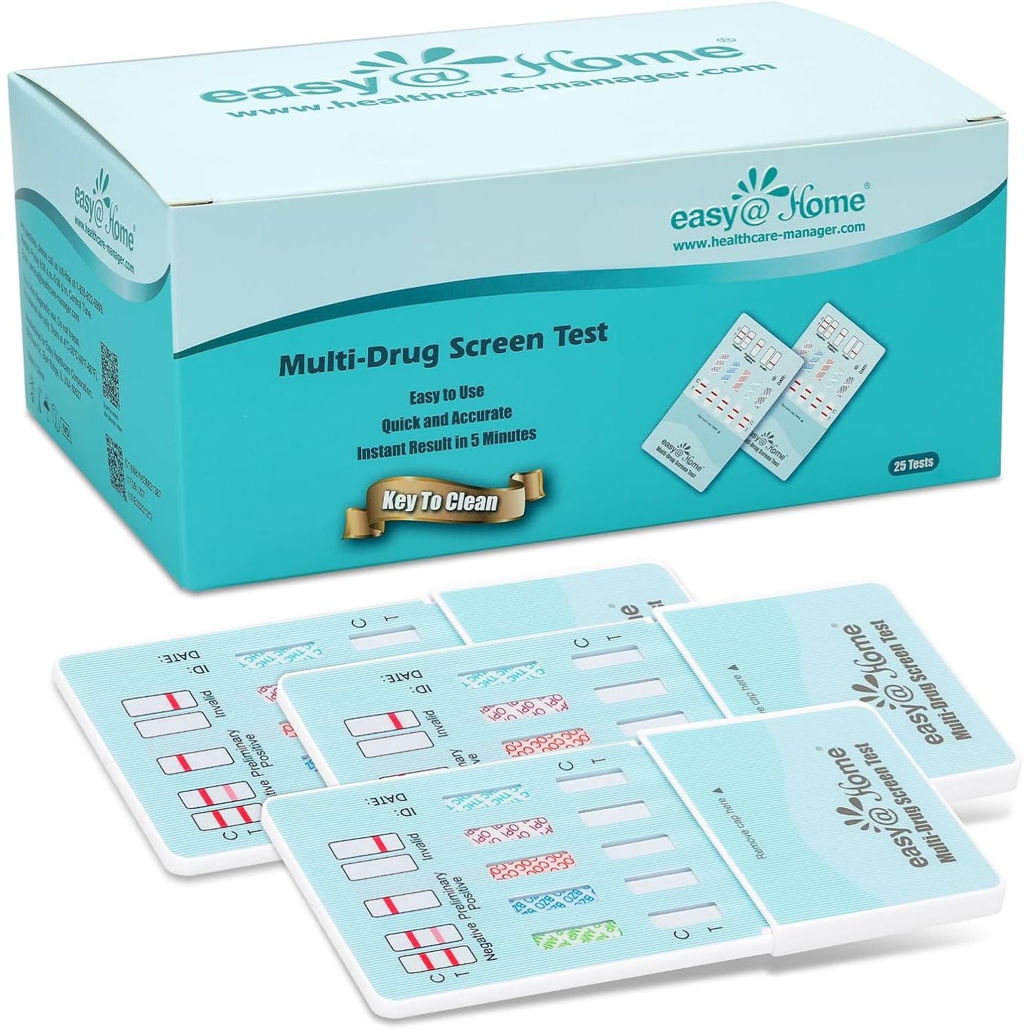 Buy now Easy@Home 5 Panel Urine Drug Test Kit [5 Pack] - THC/Marijuana, Cocaine, OPI/Opiates, AMP, BZO All Drugs Testing Strips in One Kit - at Home Use Screening Test with Results in 5 Mins #EDOAP-754 25 Count (Pack of 1) at indiglob india