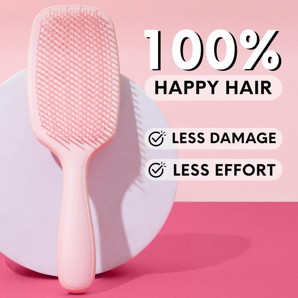 Lily England Detangler Hair Brush for Women for Curly Wet & Dry Hair, Rose