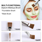 Authentic ENERGY Concealer Brush for precise under-eye application, featuring a flexible square and flat shape.