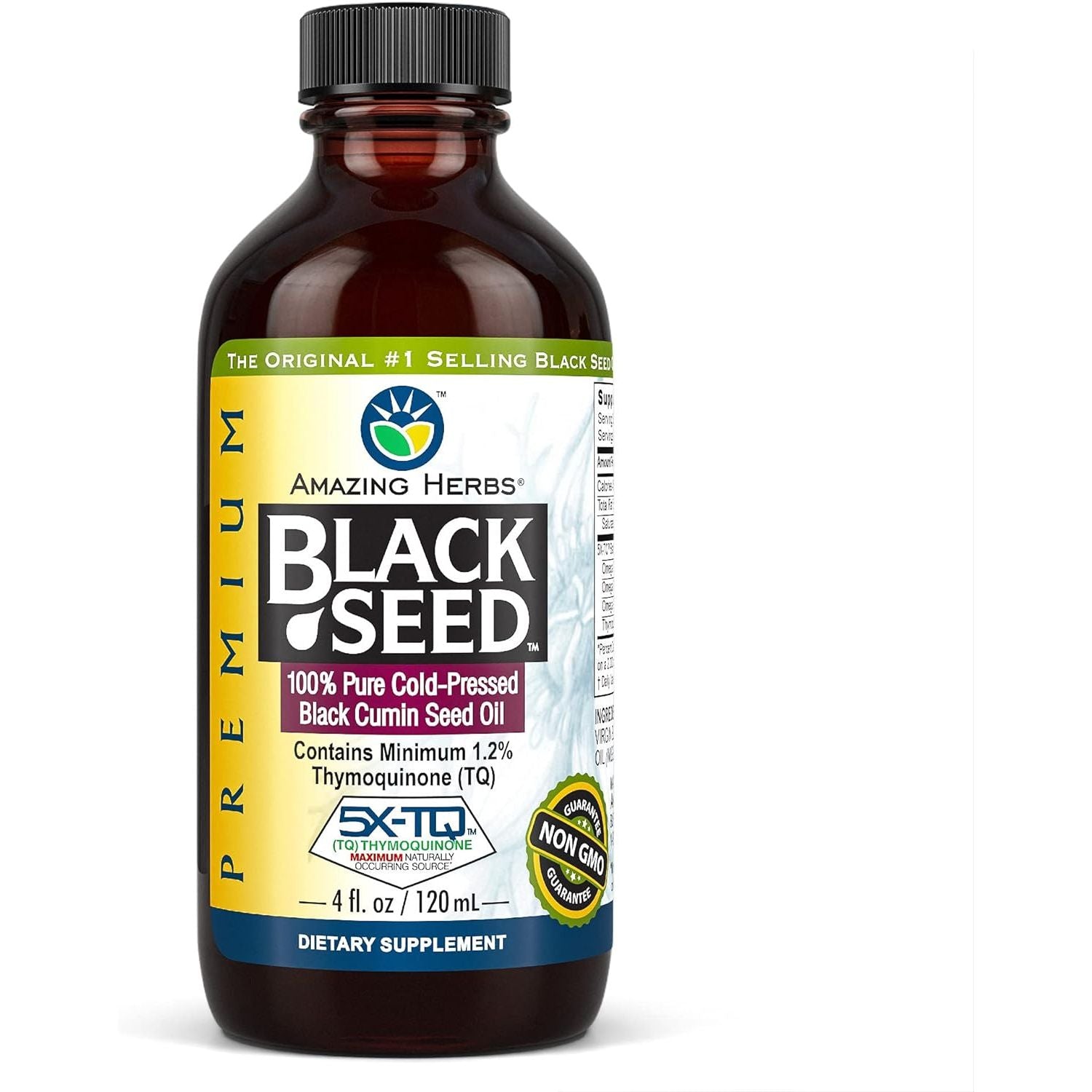 Buy now Amazing Herbs Premium Black Seed Oil - Cold Pressed Nigella Sativa Aids in Digestive Health, Immune Support, Brain Function, Joint Mobility, Gluten Free, Non GMO - 1 Fl Oz 4 Fl Oz (Pack of 1) Premium at indiglob india