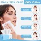 Buy now Cotton Facial Dry Wipes, 100 Count, Deeply Cleansing Disposable Face Towel Wash Cloth, Multi-Purpose for Skin Care, Make-up and Face Wipes, Facial Cleansing at indiglob india