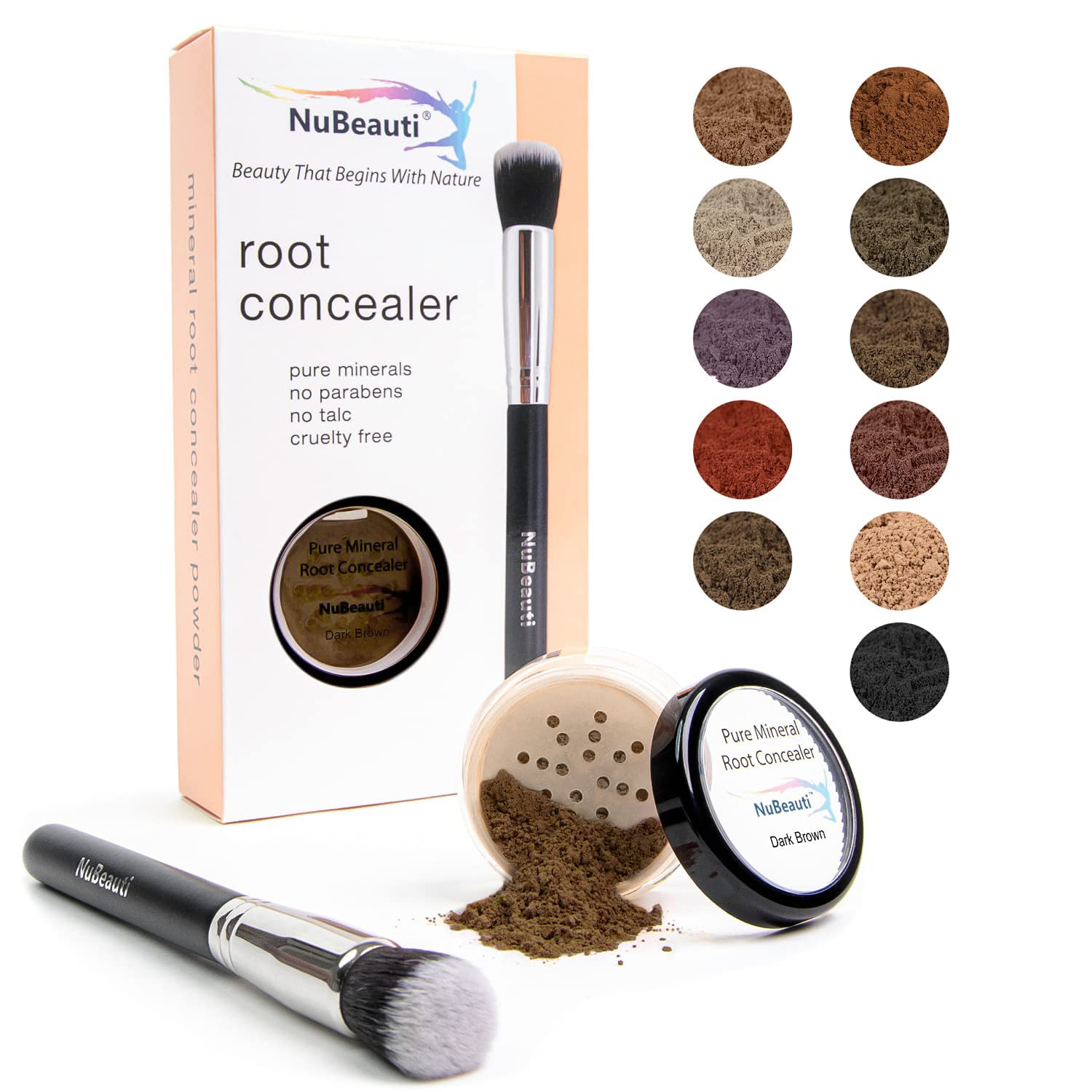 Buy now Hair Root Touch Up Powder - Darkest Brown - 11 True-to-Nature Root Concealer Shades - Longer-Lasting, Easy Hairline Shading with Clean Ingredients - With Brush Dark Brown With Brush at indiglob india