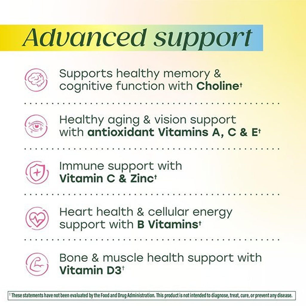 MegaFood Advanced Multivitamin for Women 55+ Doctor Formulated, 60 Tablets | For Healthy Aging, Immune Support, Bone and Brain Health, Choline, Methylated B12, Methylfolate, Vegetarian, 30 Servings