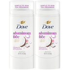 Dove Deodorant Stick Coconut & Pink Jasmine Aluminum Free 2.4 Oz | 72H Odor Protection