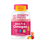 SmartyPants Women's Multivitamin Gummies, Omega 3 (DHA/EPA), Methylfolate, CoQ10, Vitamin D3, C, Vitamin B12, B6, A, K & Zinc, Inositol, Gluten Free, 120 Count (40 Day Supply)