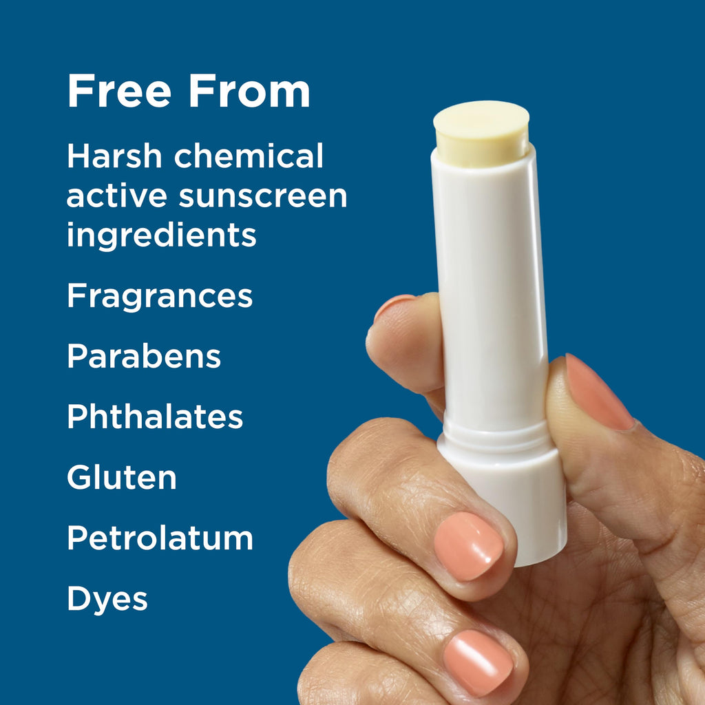BLUE LIZARD Mineral SPF 15 Lip Balm, 3-Pack: Broad Spectrum Sun Protection, Natural Coconut Flavor, 8 Natural Oils, Infused with Australian Kakadu Plum, Rich in Vitamin C, Vegan, Each Tube 0.13 oz.