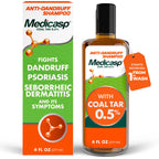 Medicasp Coal Tar Anti-Dandruff Shampoo, Flakes Shampoo, 6 fl oz, 2 Pk | Alleviates Symptoms from 1st Wash, Treats Psoriasis, Seborrheic Dermatitis & Itchy Dry Scalp, Fights Root Cause of Dandruff