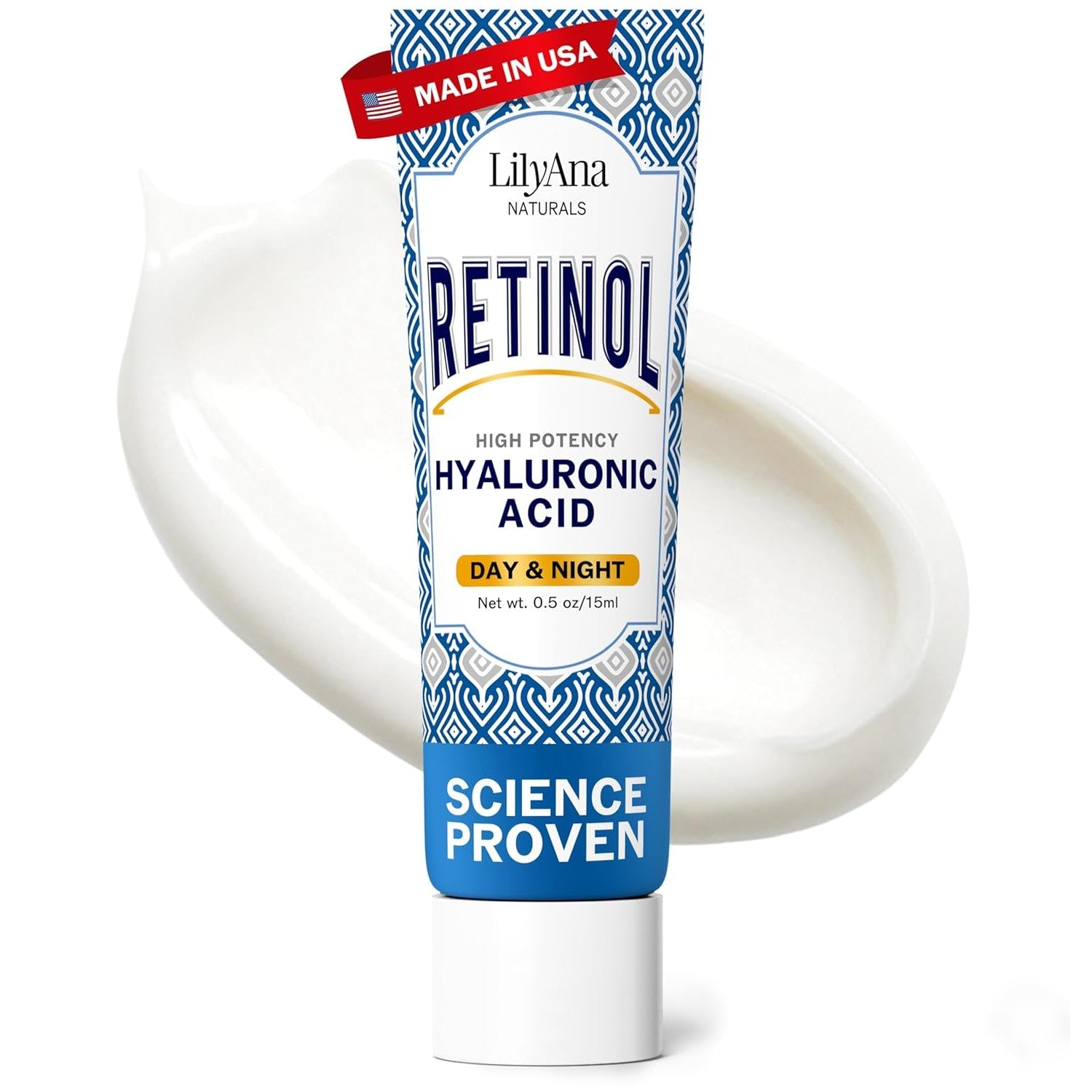 Buy now LilyAna Naturals Anti Aging Retinol Face Cream for Women – Wrinkle & Neck Cream for Firming, Retinol Moisturizer for Face with Hyaluronic Acid, Hydrating Night Cream for Fine Lines, Collagen Boost Tube 0.5 Fl Oz (Pack of 1) at indiglob india