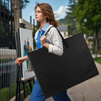 Buy now ZKOO Large Size Art Portfolio Bag, Light Weight Art Canvas Portfolio Case with Nylon Shoulder Strap, Carrying Storage Case for Artwork, Poster, Sketching, and Drawing (Compatible 24 * 36 Inch-Black) at indiglob india