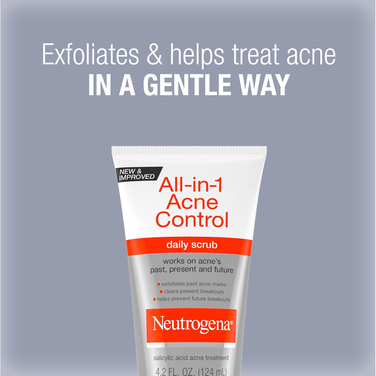 Buy now Neutrogena All-In-1 Acne Control Daily Face Scrub to Exfoliate and Treat Acne, Salicylic Acid Acne Treatment, 4.2 fl. Oz (Pack of 3) at indiglob india