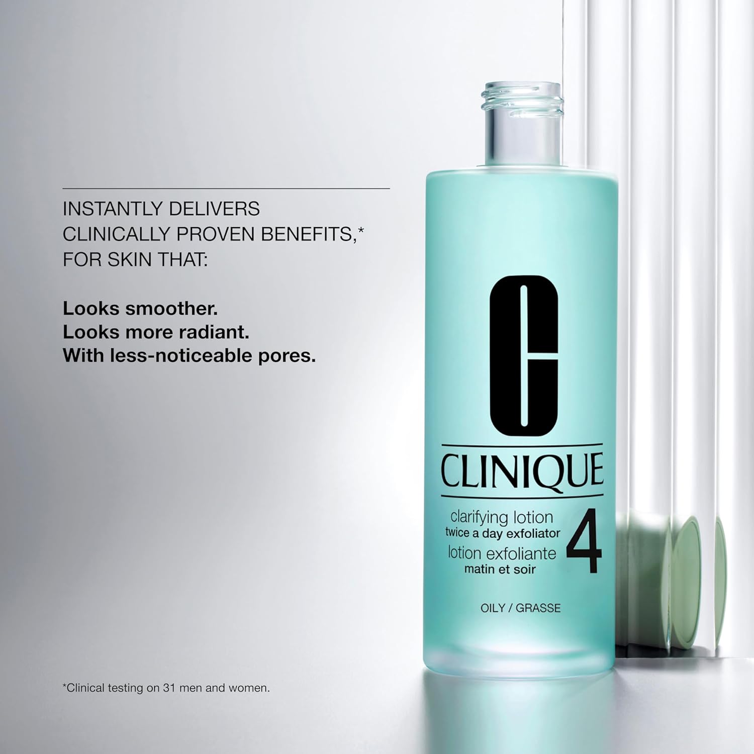 Buy now Clinique 3-Step Clarifying Lotion Face Exfoliator 4 | Toner with Witch Hazel + Salicylic Acid | for Oily Skin Types at indiglob india