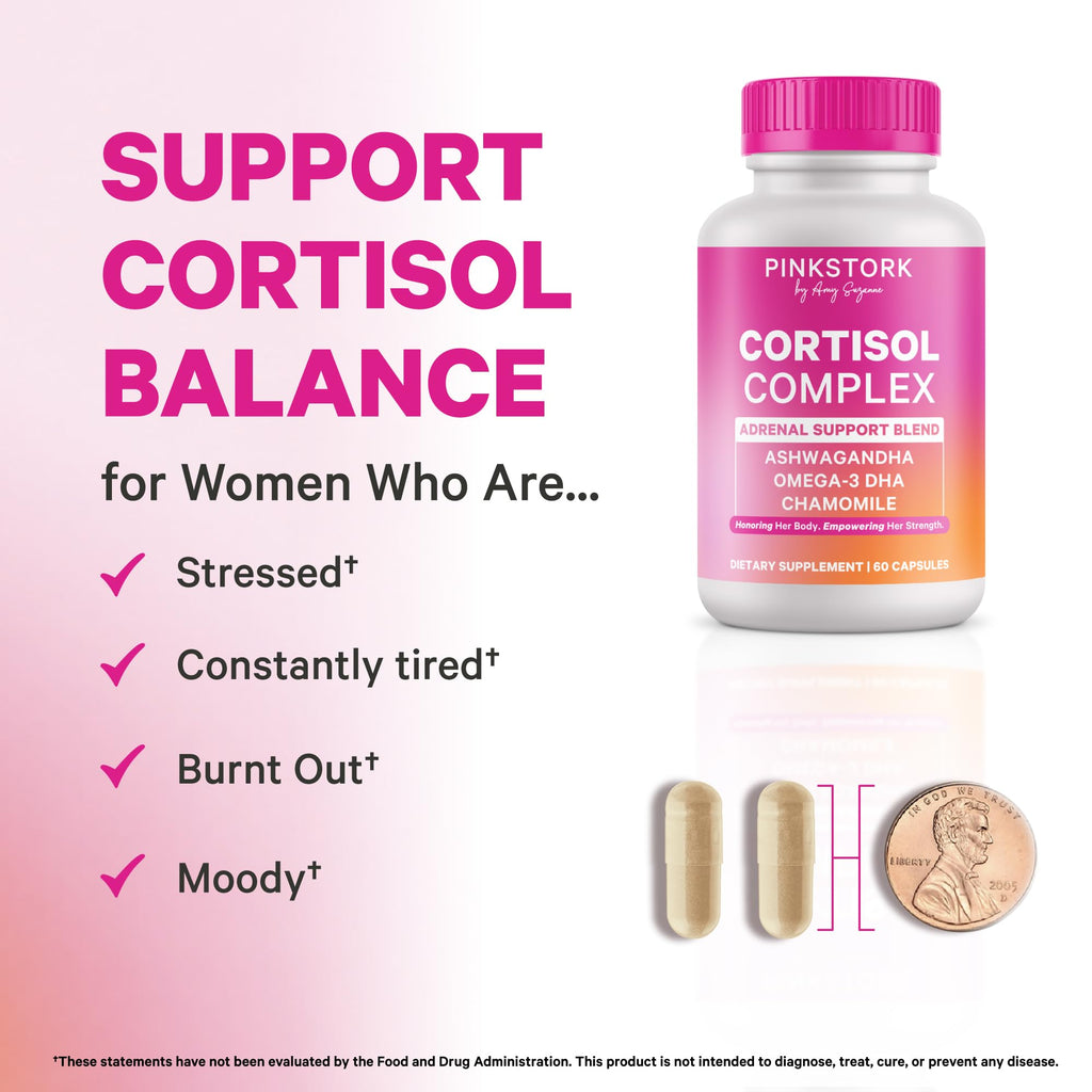 Pink Stork Cortisol Complex for Women, 60 Capsules