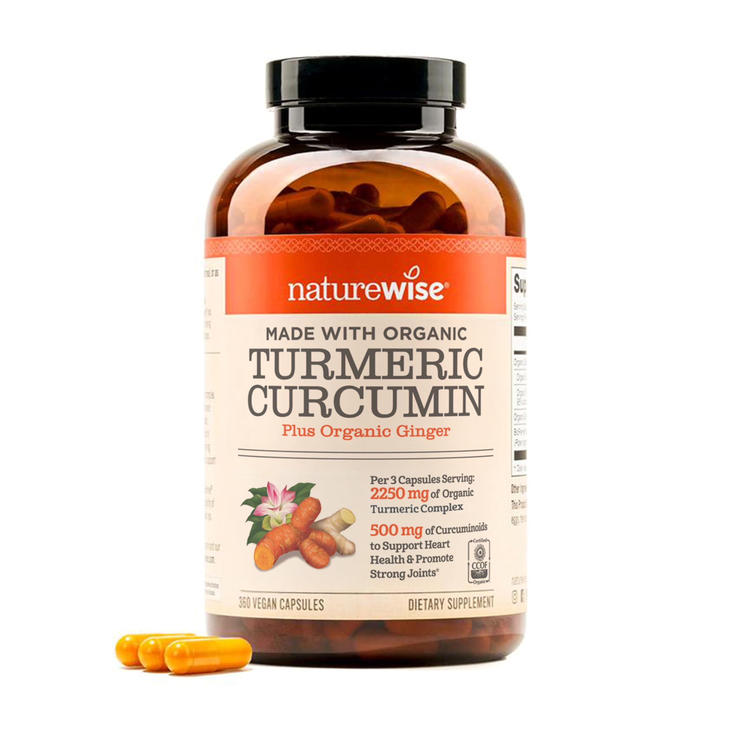 Buy now NatureWise Curcumin Turmeric 2250mg - 95% Curcuminoids & BioPerine Black Pepper Extract for Advanced Absorption - Daily Joint and Immune Health Support - Vegan, Non-GMO, 180 Count[60-Day Supply] 360 Count (Pack of 1) at indiglob india