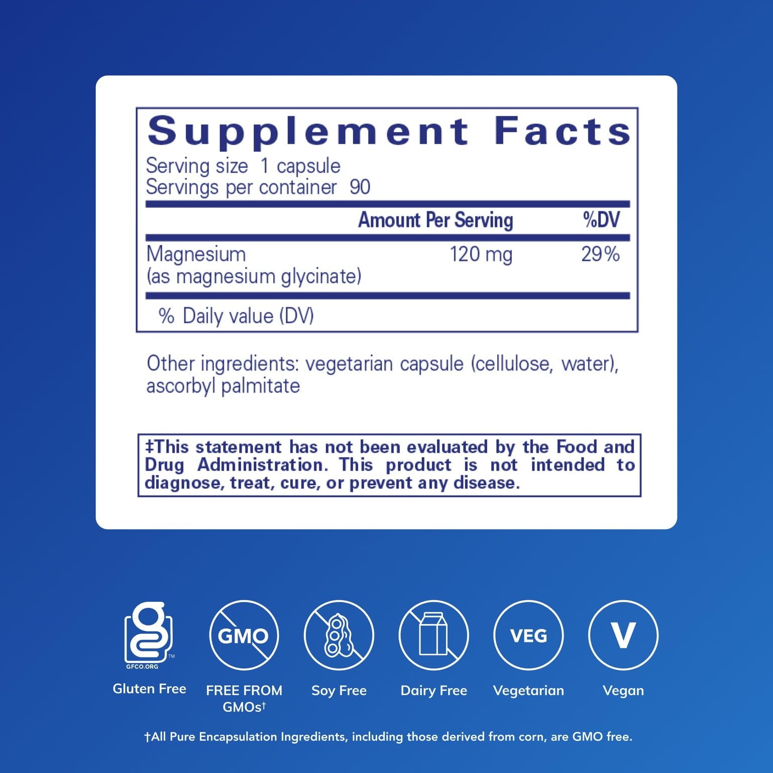 Pure Encapsulations Magnesium (Glycinate), 90 Capsules | Supplement to Support Stress Relief, Sleep, Heart Health, Nerves, Muscles, and Metabolism*, with Magnesium Glycinate
