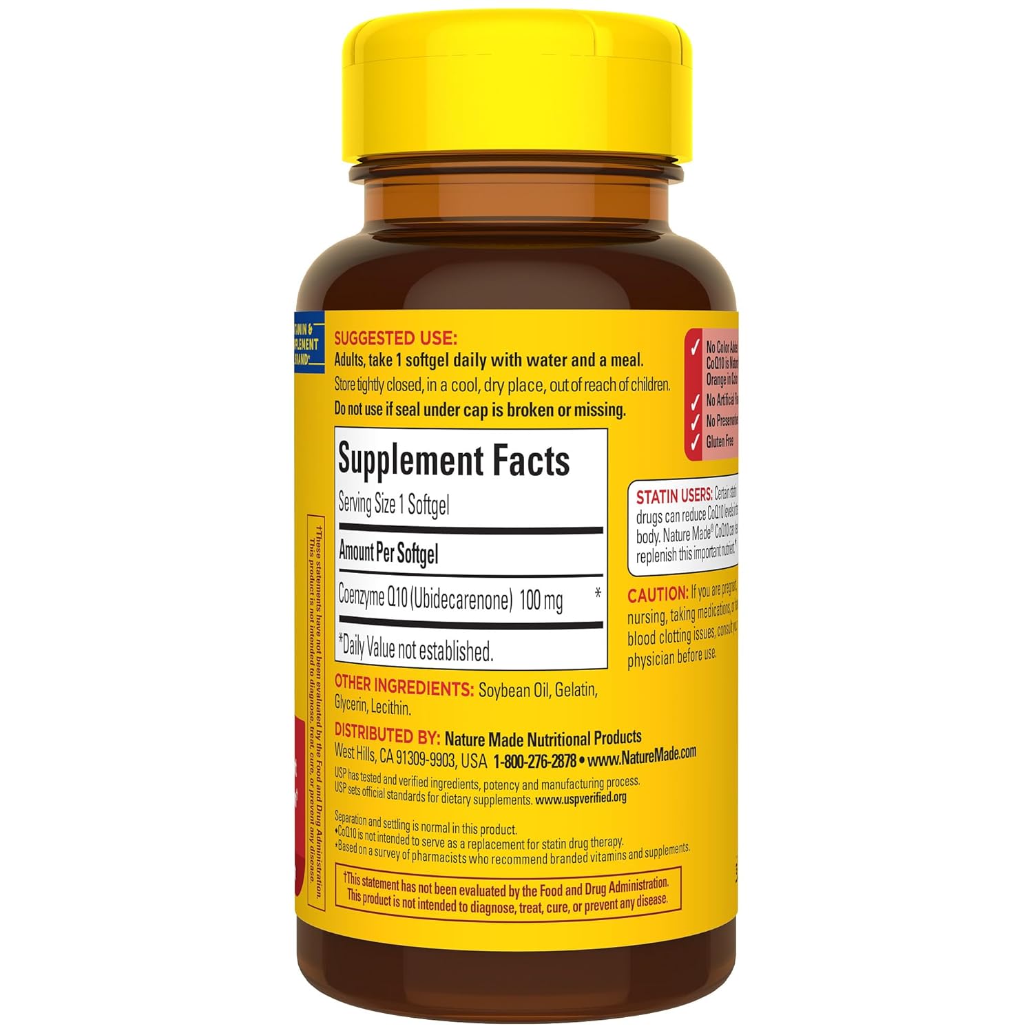 Buy now Nature Made CoQ10 100mg, Dietary Supplement for Heart Health Support, 40 Softgels, 40 Day Supply at indiglob india