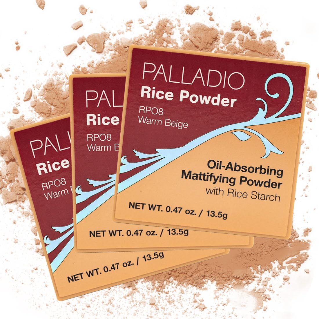 Buy now Palladio Rice Powder, Natural, Loose Setting Powder, Absorbs Oil, Leaves Face Looking and Feeling Smooth, Helps Makeup Last Longer For a Flawless, Fresh Look 3 Count (Pack of 1) Warm Beige at indiglob india