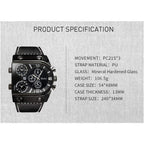 Buy now Oulm Men's Steampunk Skeleton Automatic Mechanical Alloy Stainless Steel Leather Watch CH164 at indiglob india